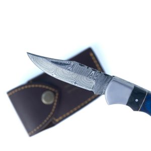 6.5" Handmade Damascus Steel Pocket Knife Folding Blade