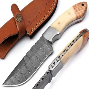 Bone & Rosewood Handle Hunting Knife