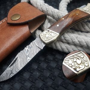 Everyday Carry Handmade Damascus Folding Knife