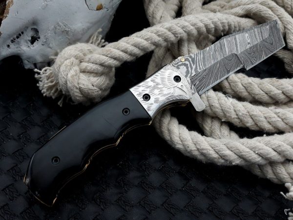 Handmade Damascus EDC Folding Knife