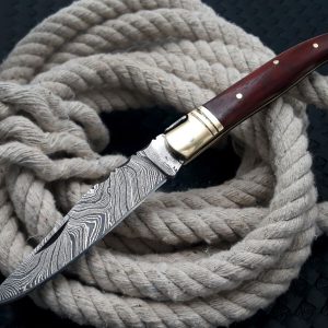 Pocket-Sized Handmade Damascus Knife