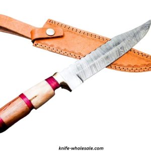 Damascus Steel Blade Bowie Knife